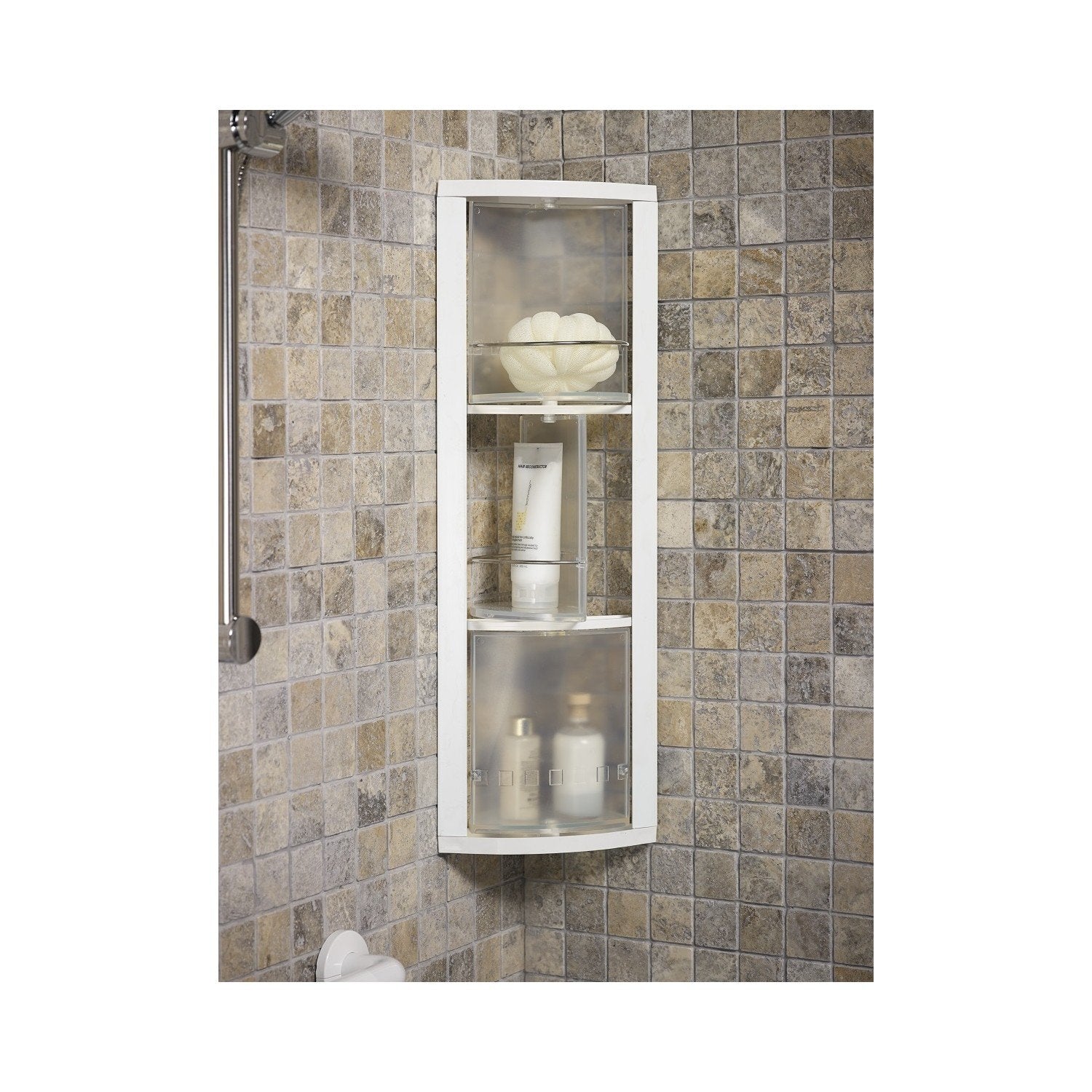 Bathroom Corner Set Primanova with Swivel Shelf
