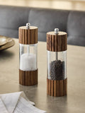 Wood & Acrylic Pepper Mill for Grinding Pepper, Salt & Spices
