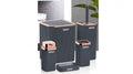 Bathroom set 5 pieces copper / gray
