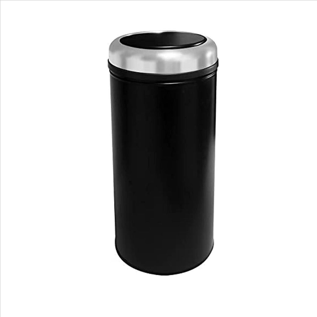 trashcan Stainless Steel Flap 11L black