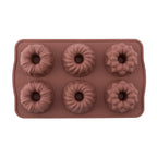 6 Piece Mixed Cake and Cookie Mold Color Brown