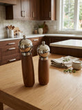 Wooden Salt & Pepper Mill Set with Stainless Steel Head