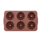 6 Piece Mixed Cake and Cookie Mold Color Brown
