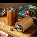 Classic Durable Cylindrical Wooden Mill with Ceramic Blades – Spice, Pepper & Salt Grinder with Wooden Handle