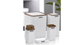 Bathroom set 5 pieces wooden / white