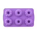 6 Piece Mixed Cake and Cookie Mold Lilac