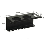 Toothbrush & Toothpaste Holder with Tumbler Stainless 304 double (Black)