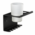 Toothbrush & Toothpaste Holder with Tumbler Stainless 304 (Black)