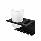 Toothbrush & Toothpaste Holder with Tumbler Stainless 304 (Black)