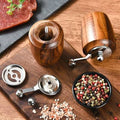 Handmade Salt & Pepper Mill, Made of Solid Hardwood – Small Durable Spice Grinder
