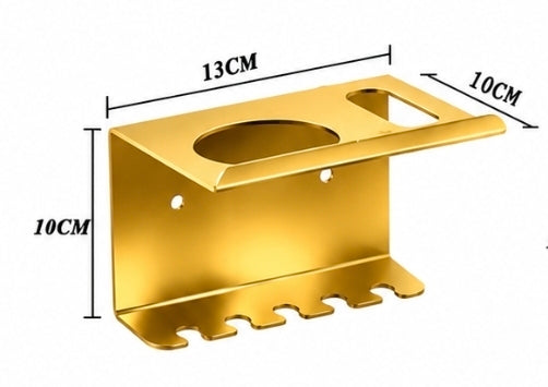 Toothbrush & Toothpaste Holder with Tumbler Stainless 304 Gold