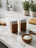 Square Wooden Salt Shaker Set