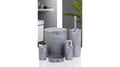 Bathroom set 5 pieces marble / gray