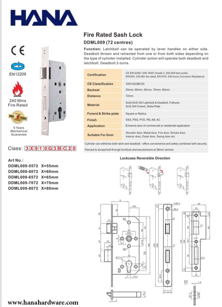 Stainless steel door lock