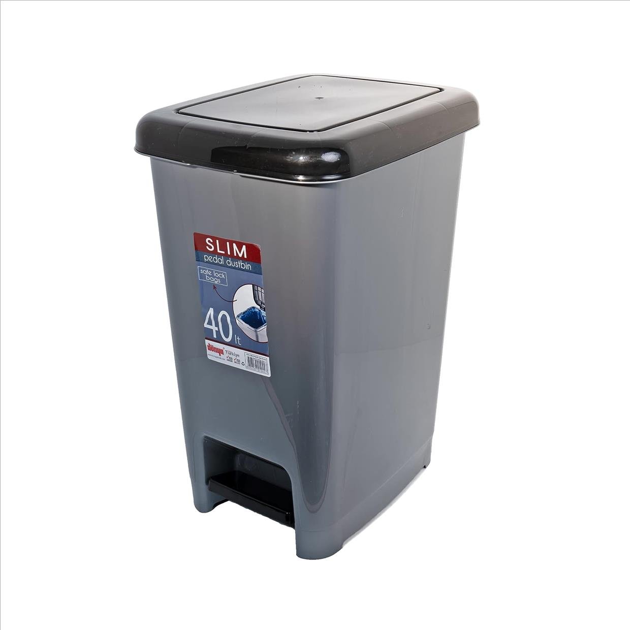Dustbin with Pedal - 40 Liters Slim Garbage Bin