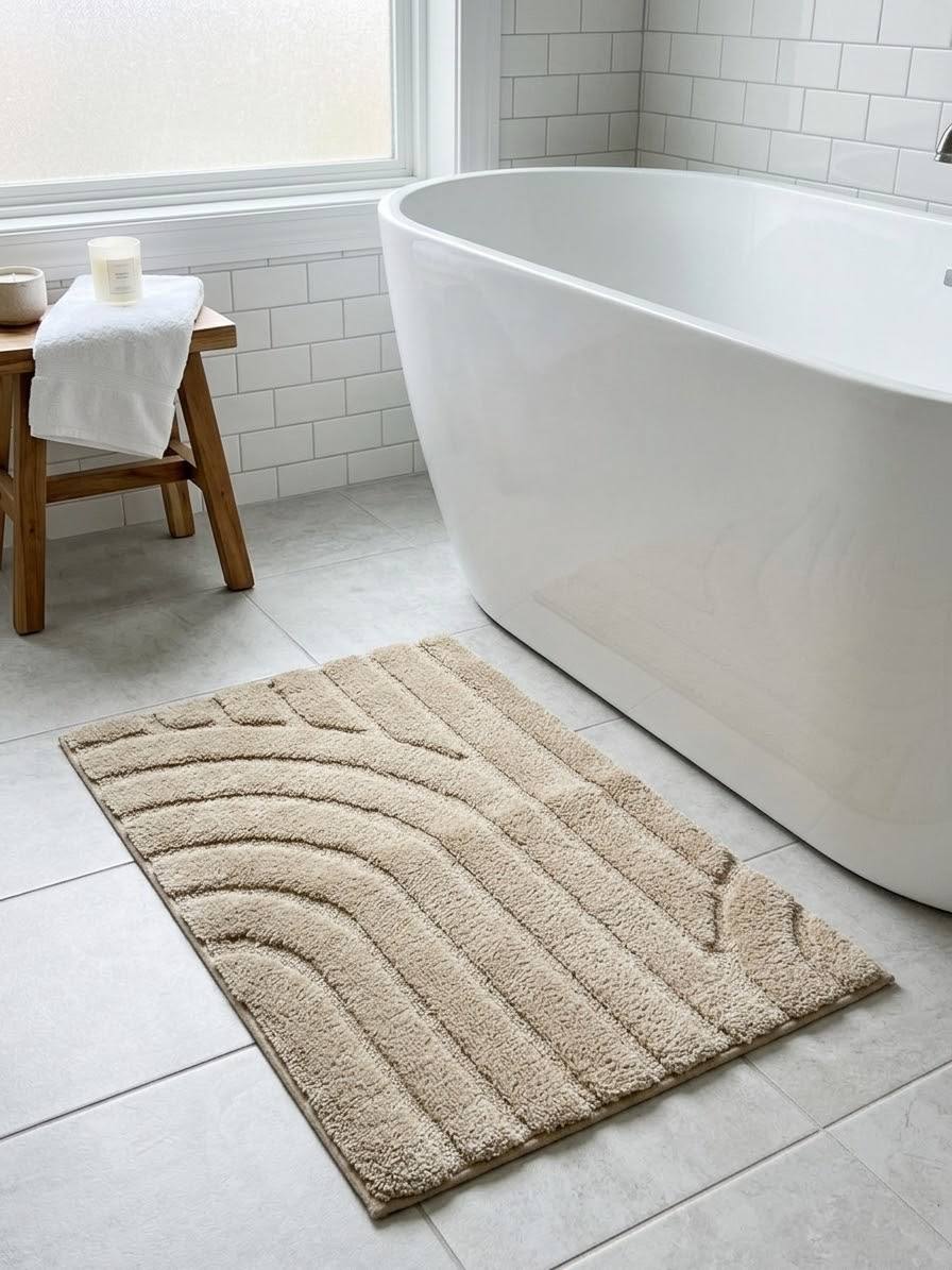 Bath Mat – Material: Microfiber x Anti-Slip Silicone