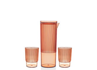 3-piece set (acrylic jug with 2 navy acrylic cups) M175