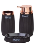 Bathroom set 3 pieces black