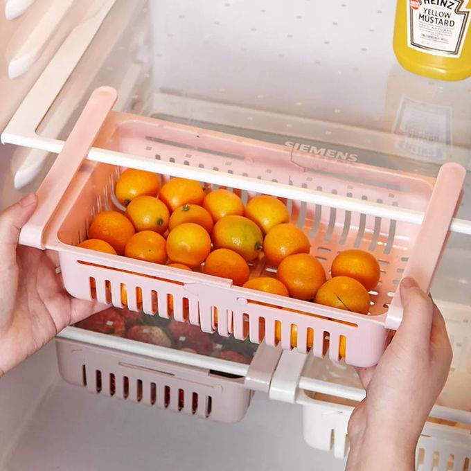 Retractable Refrigerator Drawer Organizer Kitchen