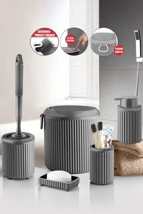 Besa 5-piece black bathroom set