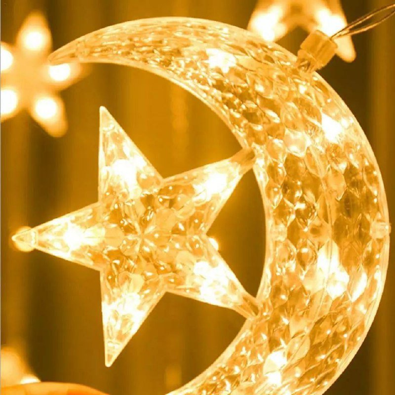 Stars and Crescent Luminous Curtain