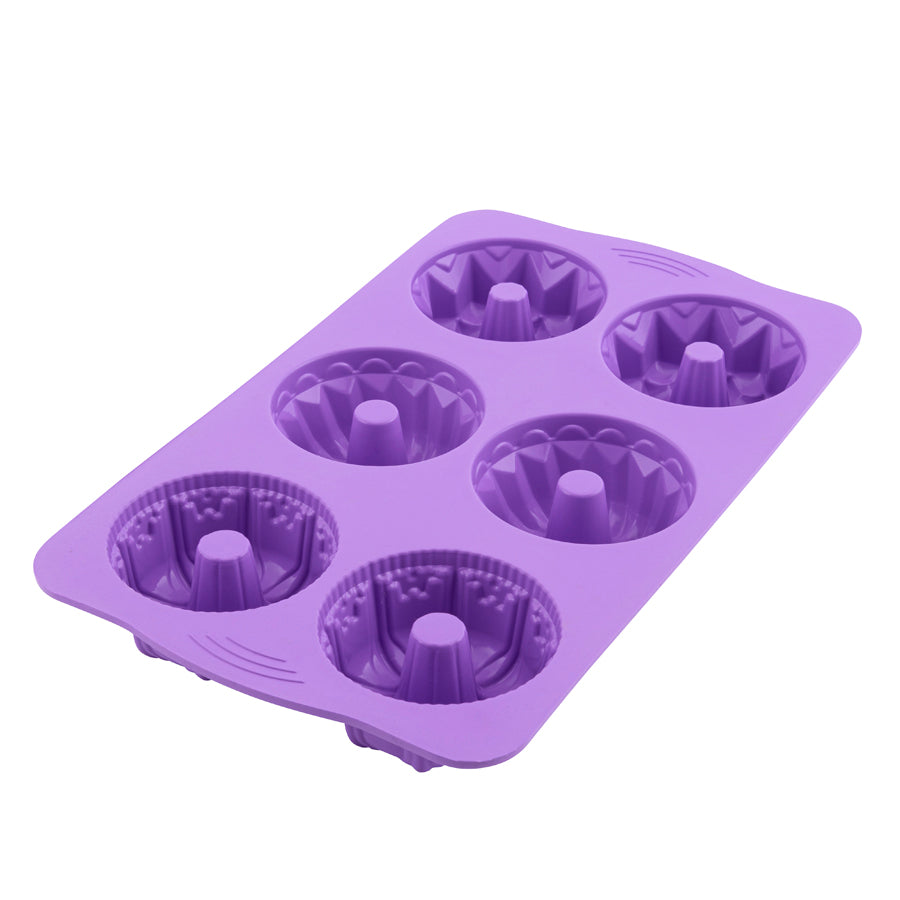 6 Piece Mixed Cake and Cookie Mold Lilac