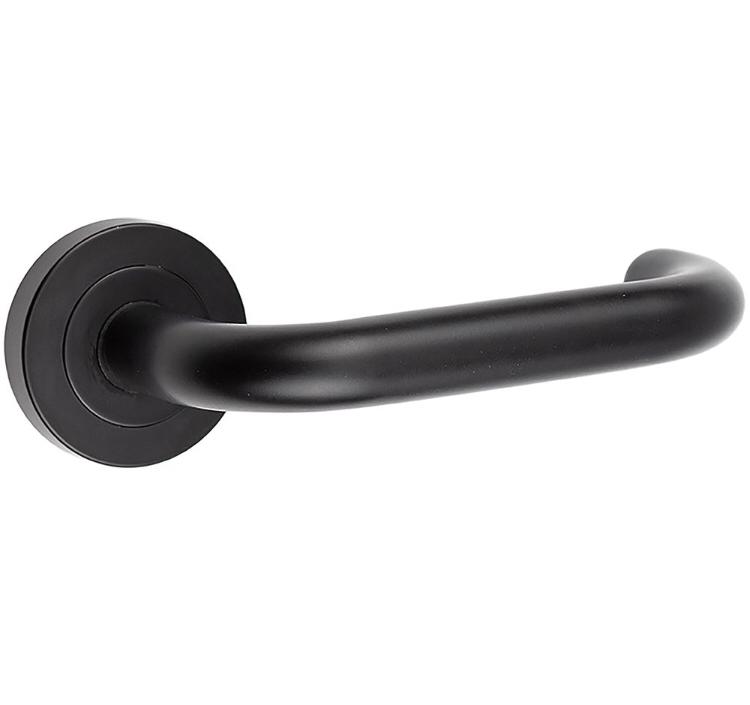 Room door handle  on U-shaped model Black