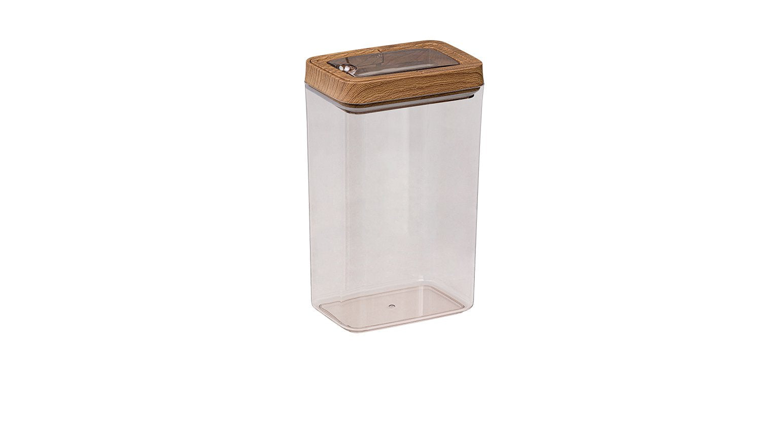 Vacuum Rectangle Storage Jar  Wooden - (3100 ML)