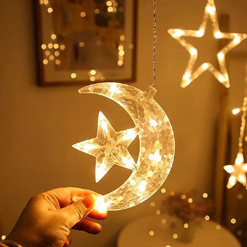 Stars and Crescent Luminous Curtain