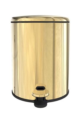 Golden stainless steel basket and brush set