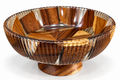 Epoxy Resin Wood Plate – Round, Deep, with Base, Small