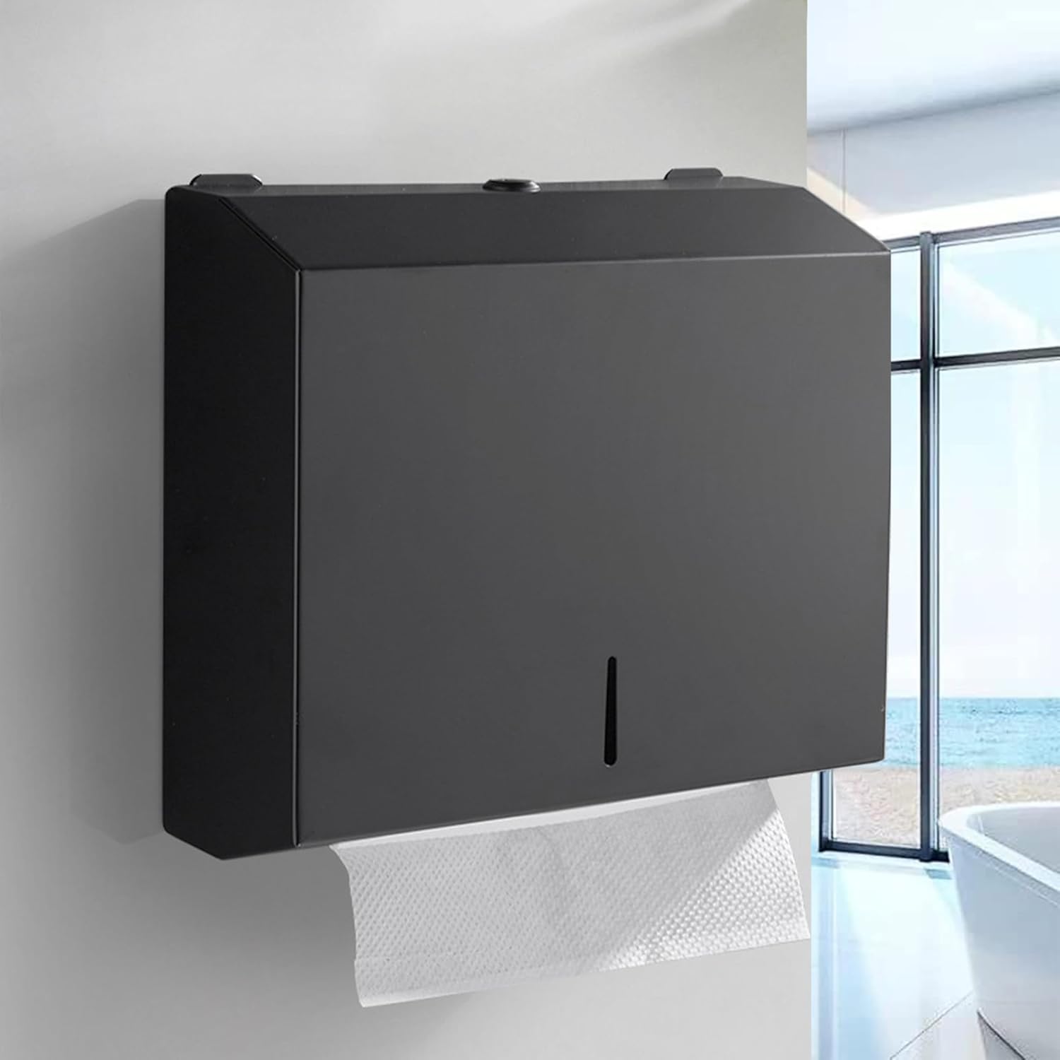 C-Fold Steel Tissue Dispenser (BLack)