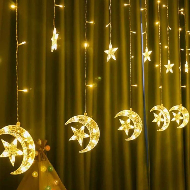 Stars and Crescent Luminous Curtain