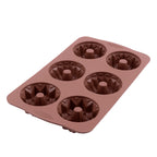 6 Piece Mixed Cake and Cookie Mold Color Brown