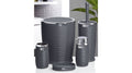 Bathroom set 5 pieces, silver gray