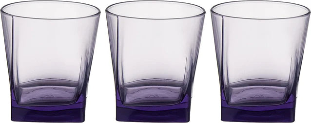 Pasabahce Carre Old Fashioned Glass - Purple, 205ml
