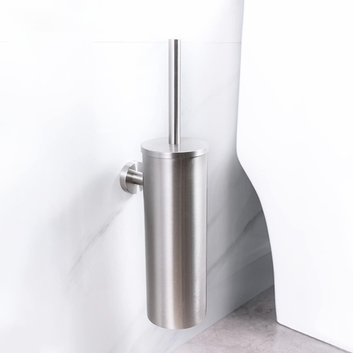 Toilet Brush Holder Silver Stainless 304