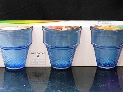 Pasabahce Mini Cornet Ice Cream Cup - 245ml Color:Blue