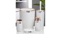 5-piece bathroom set, brass white