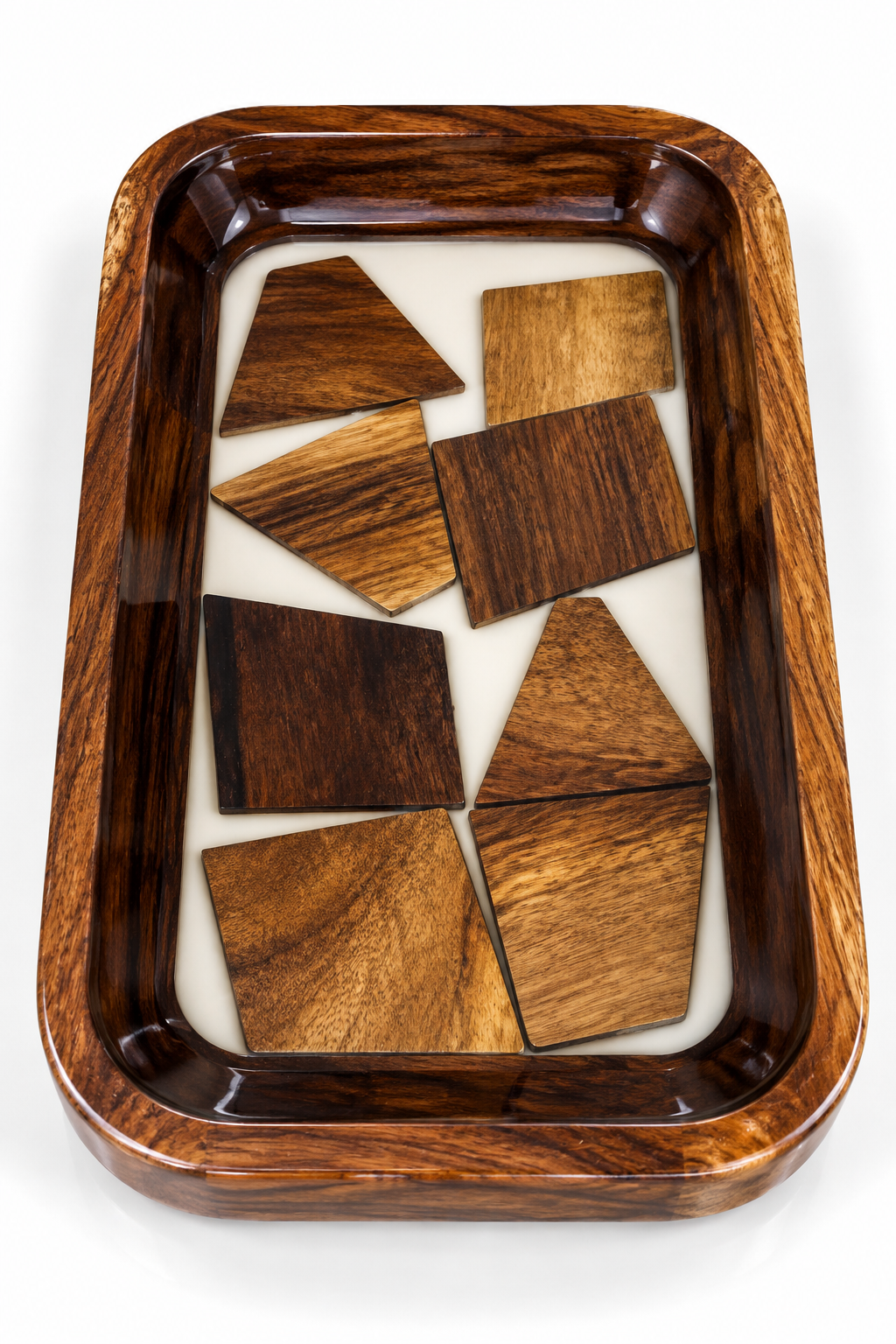 Epoxy Resin Wood Plate – Oval