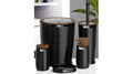 5-piece bathroom set, wooden black