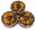Set of 3 Epoxy Resin Glass Jars on Stand