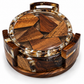 Epoxy Resin Wood Coasters – 5 Pieces