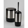 Trash Bin With swinging cover and Toilet Brush Black color from Primanova