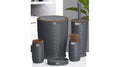 5-piece bathroom set, wooden gray