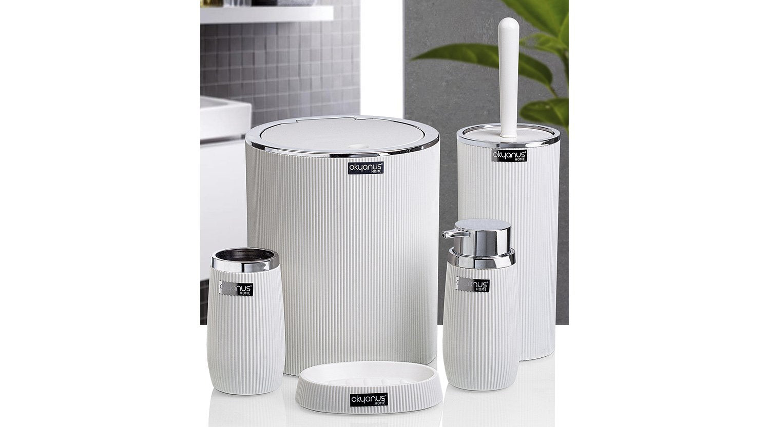 Bathroom set 5 pieces  white