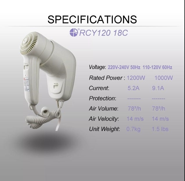 XINDA RCY-120 18C Hair Dryer 