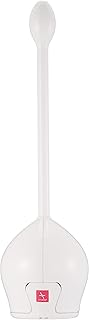 Primanova Lotus E61 Rustproof Acrylic Toilet Brush with Auto Close Canister Discreet Holder-White