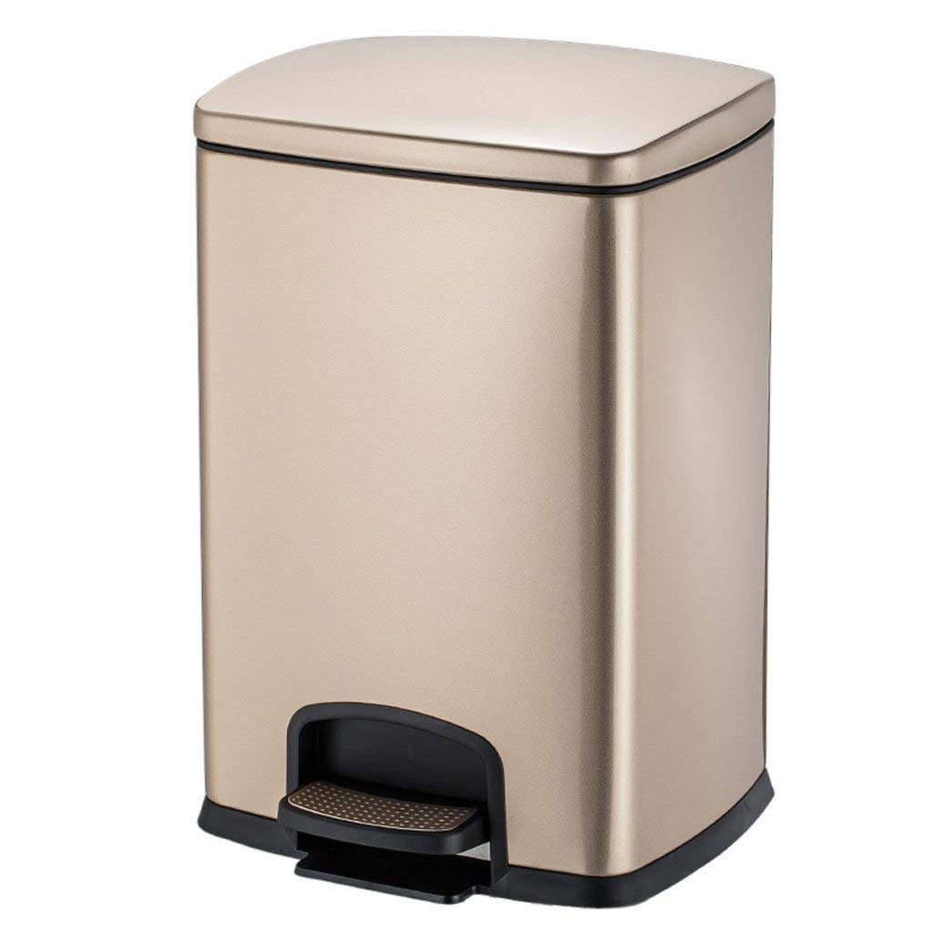Stainless square pedal basket, Champagne , 6 litres