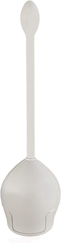 Primanova Lotus E61 Rustproof Acrylic Toilet Brush with Auto Close Canister Discreet Holder-Beige